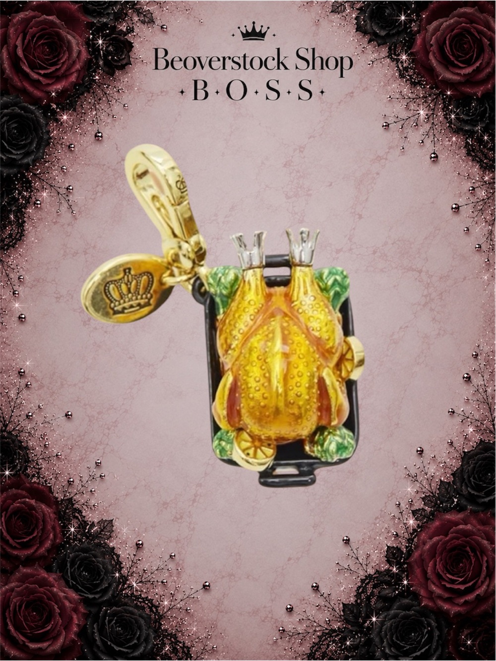Vintage Juicy Couture Roasted Turkey Retro Aesthetic Bracelet Charm - Picture 4 of 4
